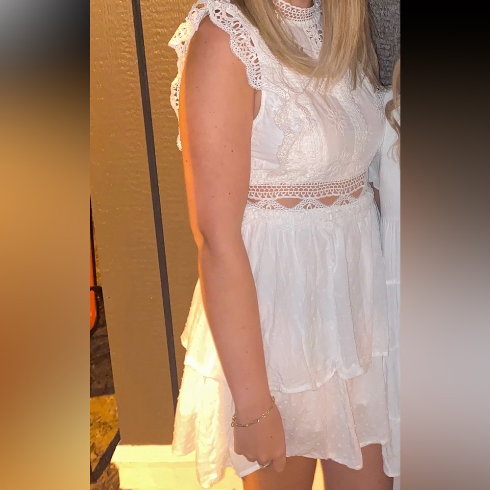 Entro White Lace Dress